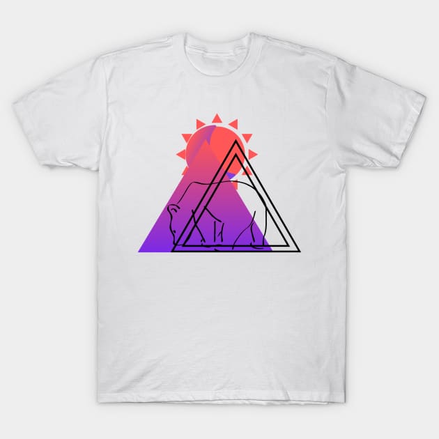 Sunset Bear T-Shirt by Not Meow Designs 